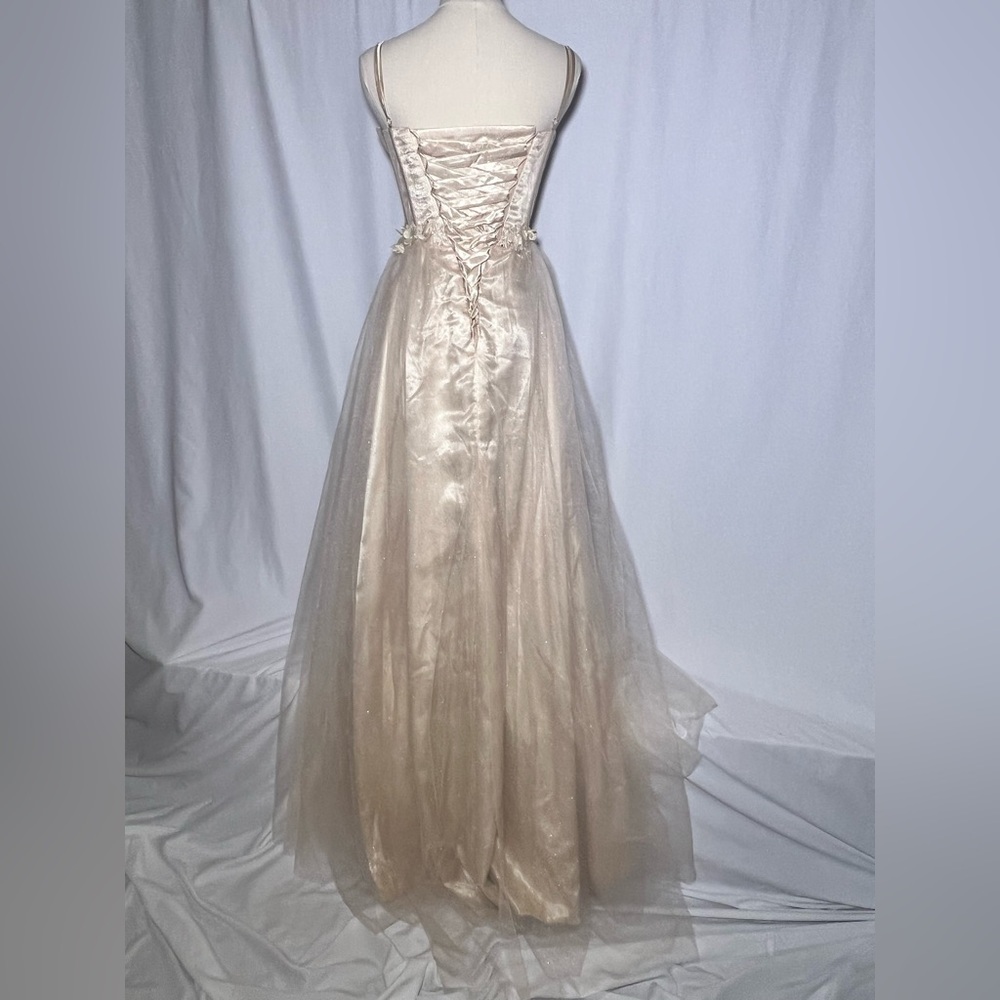 Lavetir Champagne 3D Floral Corset Top Dress | S NWT - Picture 15 of 16